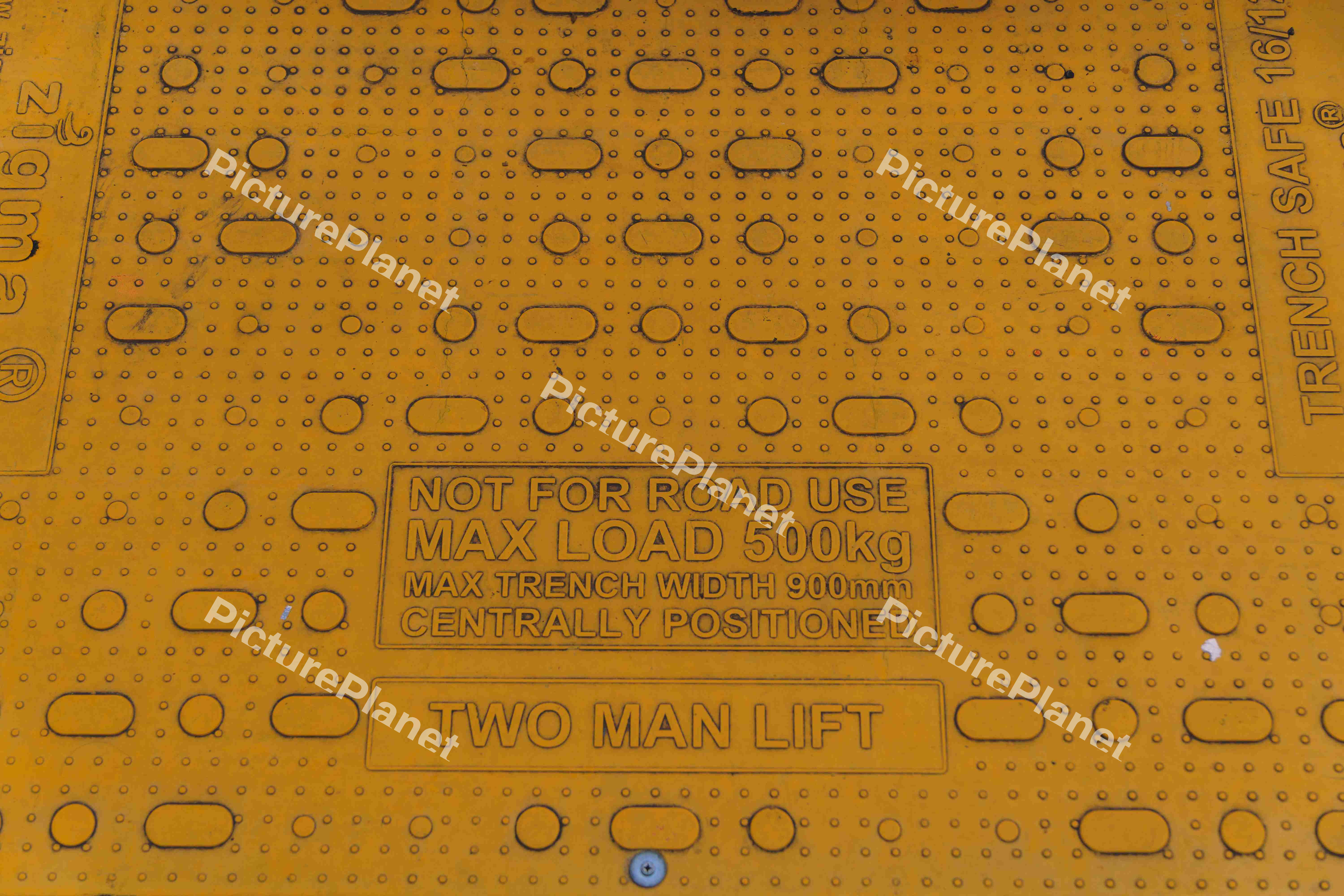 Safety Grid On The Pavement